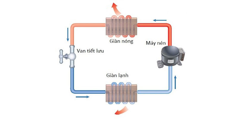 Ảnh minh họa về nguyên lý hoạt động của bàn đông lạnh