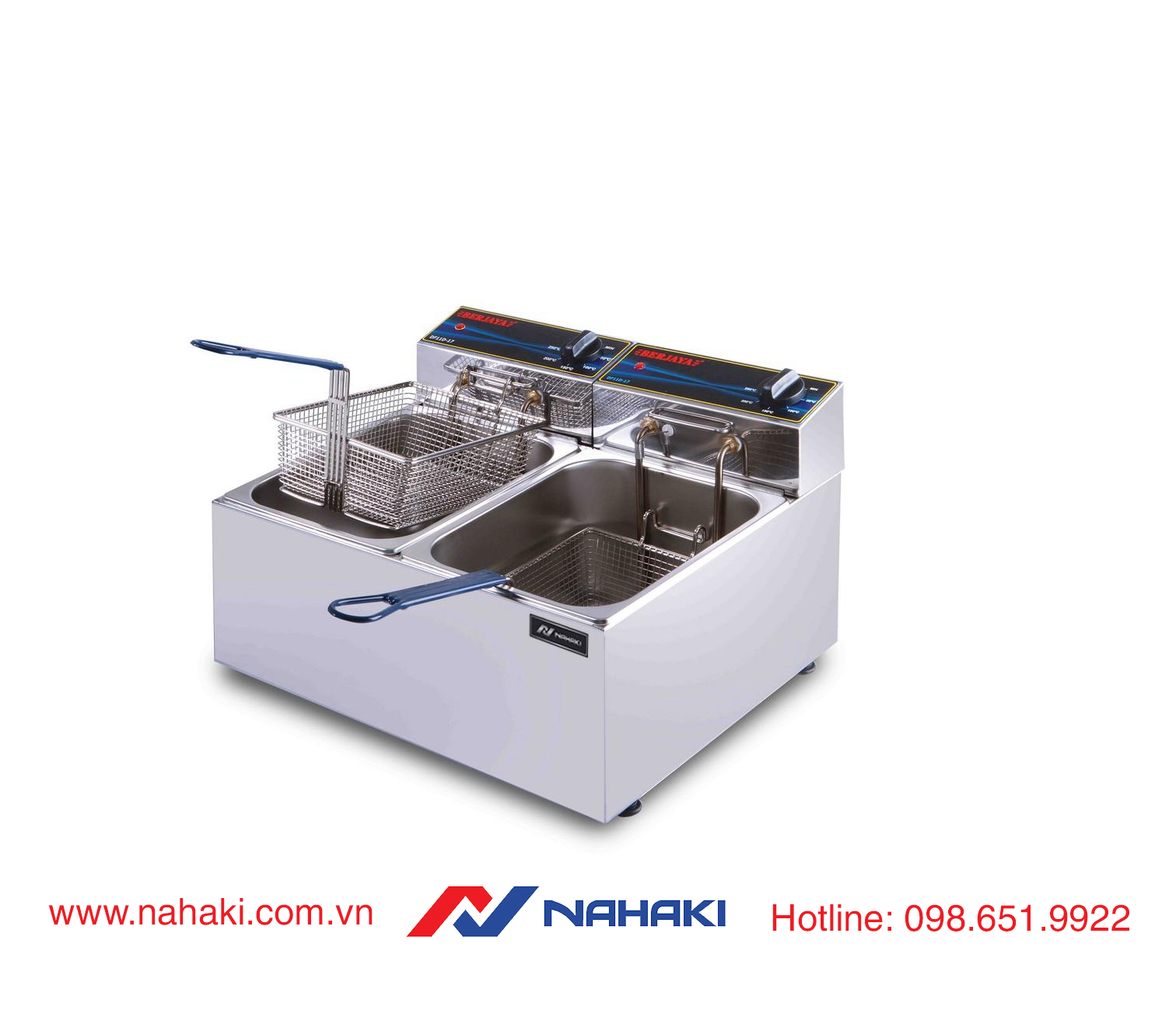 Bếp chiên nhúng 2 ngăn inox công nghiệp