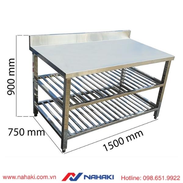 Bàn inox 3 tầng NAHAKI