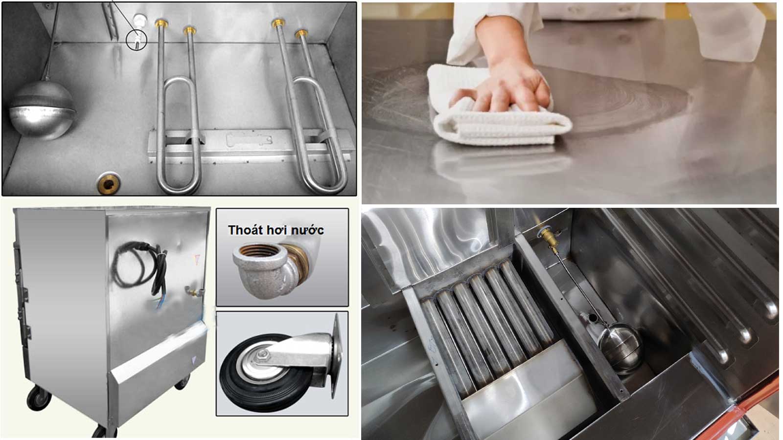 Vệ sinh tủ nấu cơm công nghiệp đúng cách giúp đảm bảo hiệu suất và tuổi thọ thiết bị