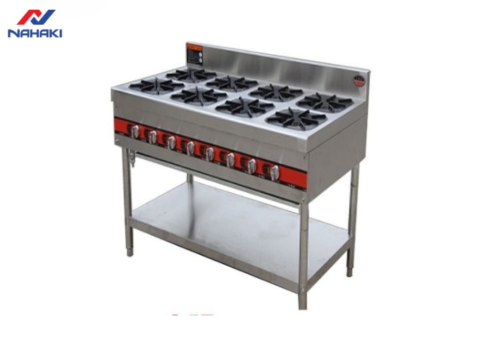 Bếp âu 6 họng thiết kế chắc chắn, bền đẹp