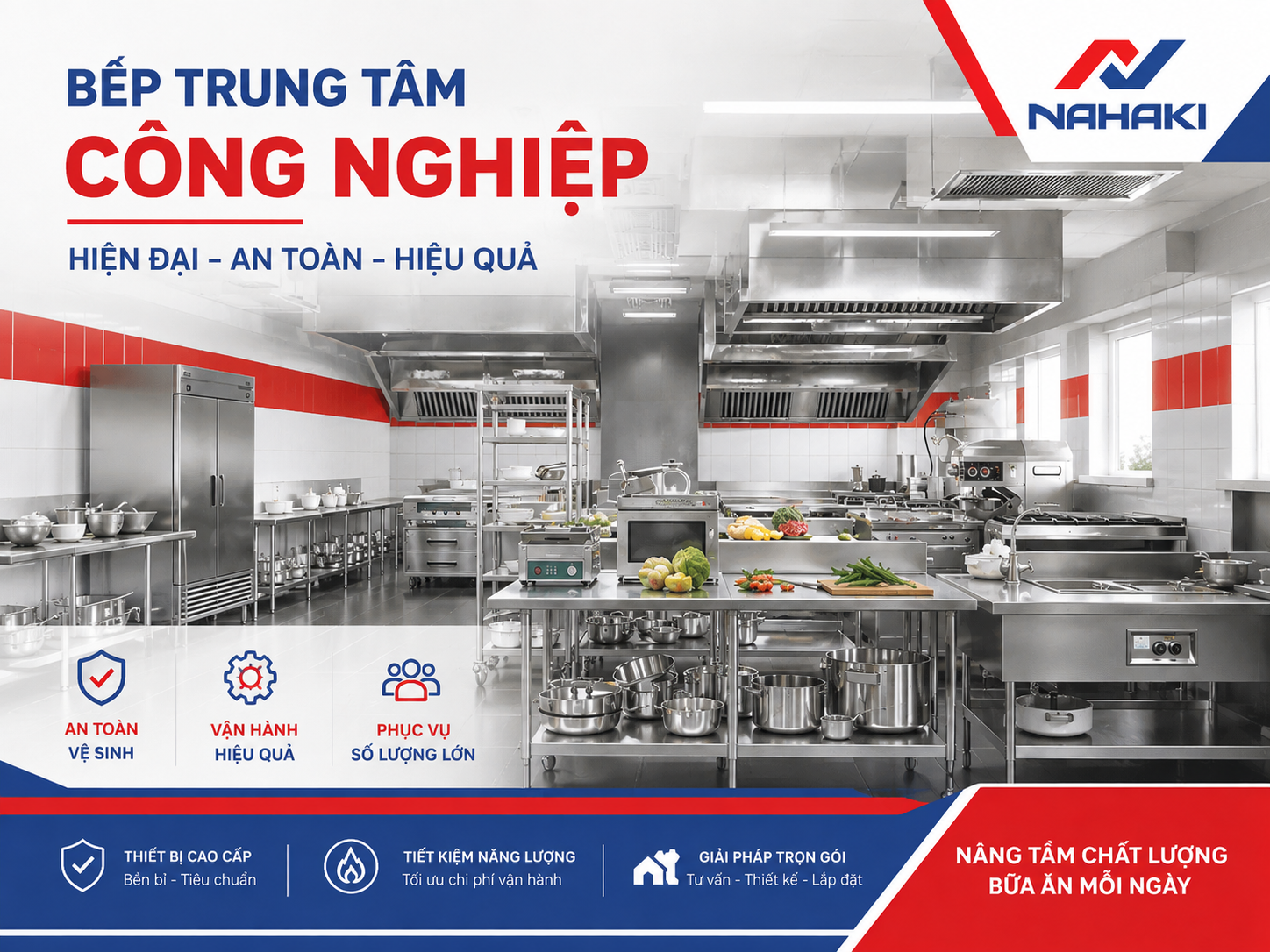 Bố trí khu vực nấu trong bếp trung tâm