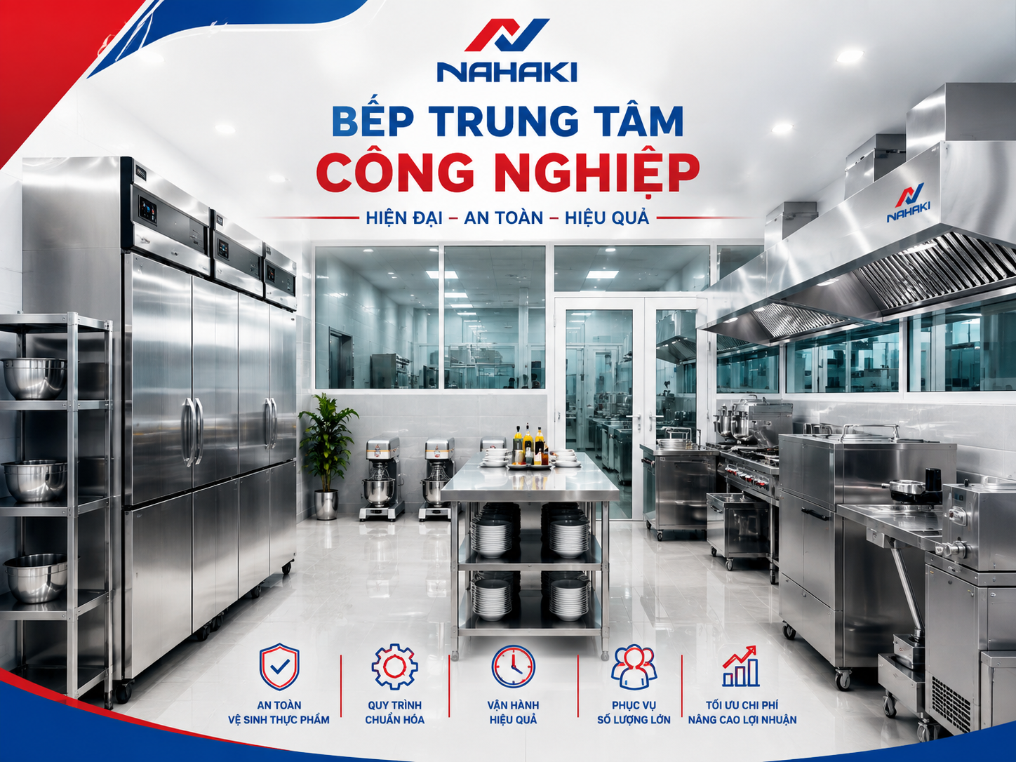 Thiết kế bếp trung tâm inox chuyên nghiệp