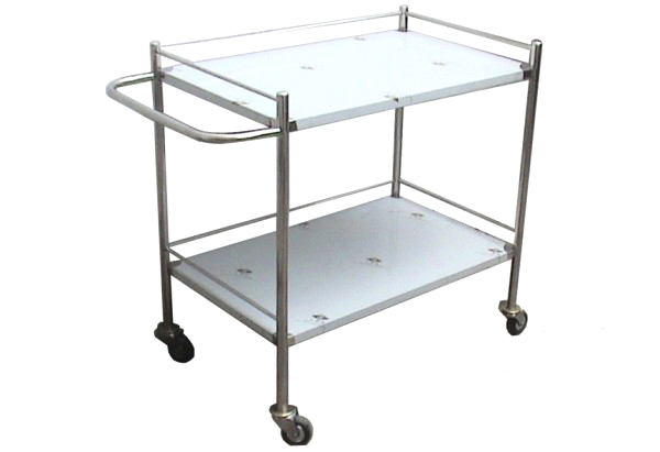 Xe đẩy inox 2 tầng